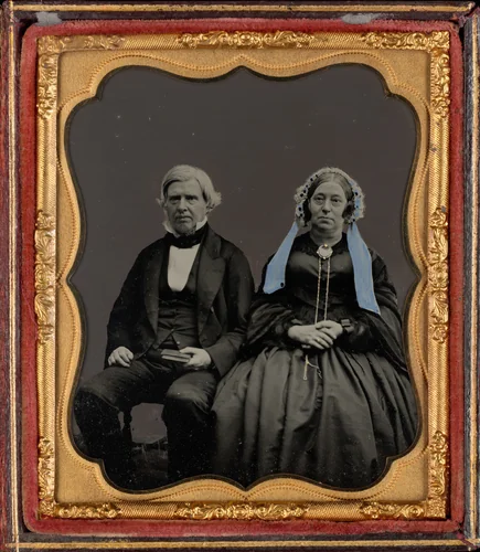 Portrait of a Man and Woman by British 19th Century, photograph, 1855-1865