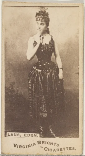 Laus, Eden, from the Actors and Actresses series (N45, Type 1) for Virginia Brights Cigarettes by Allen & Ginter, photograph, 1885-1891
