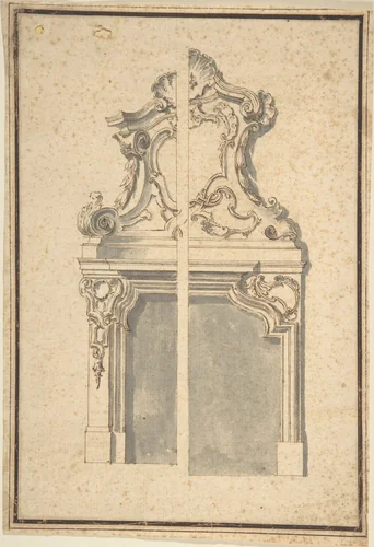 Drawing for Mantelpieces by anonymous, drawing, 1700-1800
