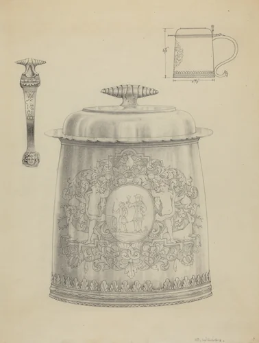 Silver Tankard by Simon Weiss, index of american design, 1936