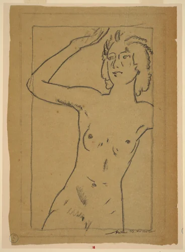 Nude Woman by Arthur B. Davies, drawing, 1862-1928