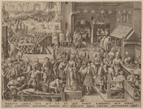 Justice by Philip Galle, print, 1559