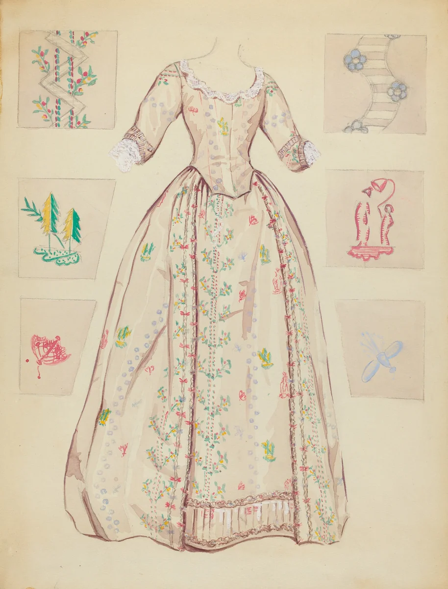 Gown by Dorothy Gernon, index of american design, 1936