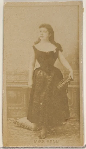 Miss Benn, from the Actors and Actresses series (N45, Type 8) for Virginia Brights Cigarettes by Allen & Ginter, photograph, 1885-1891