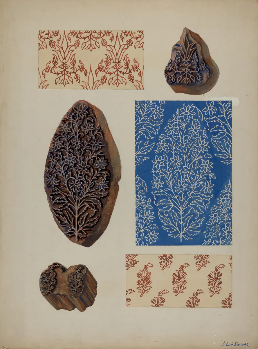 Wood Blocks by Albert Levone, index of american design, 1937