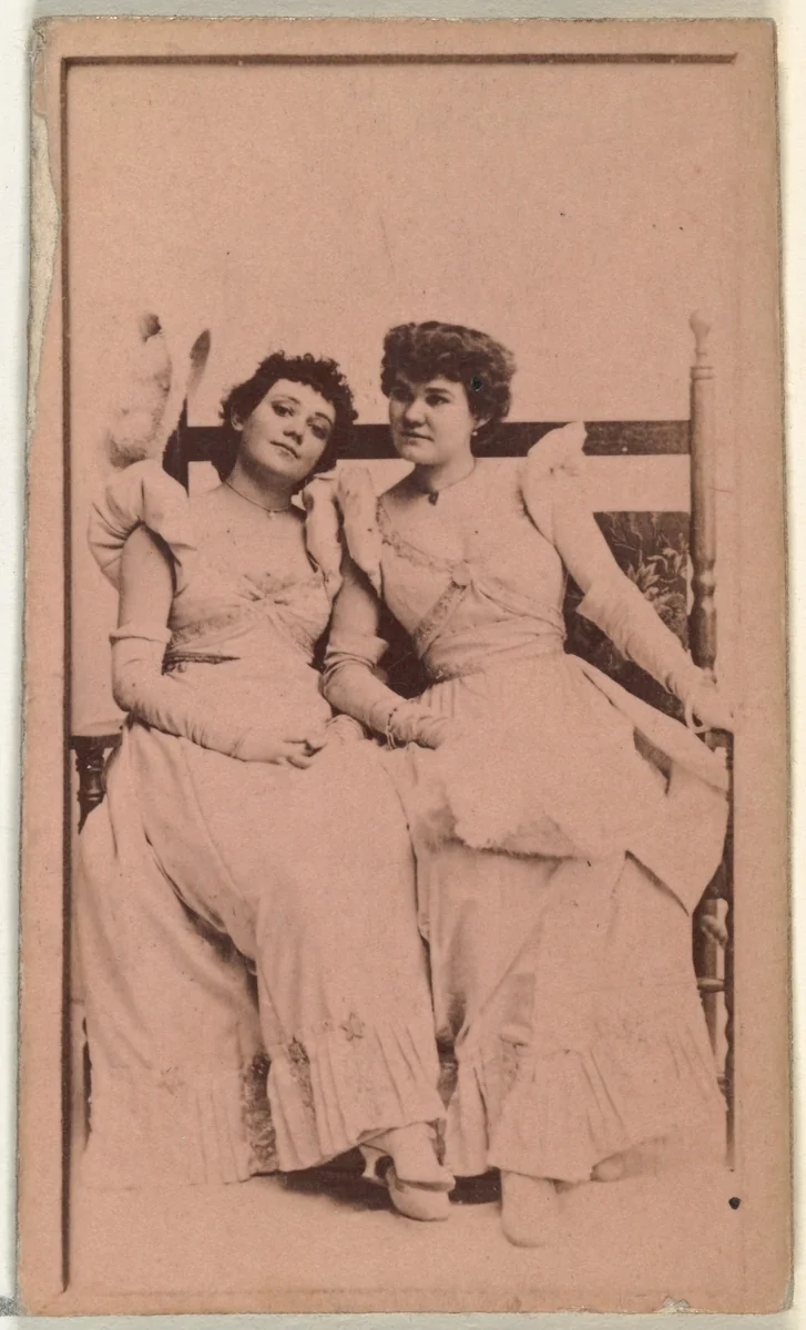 [Two seated actresses], from the Actors and Actresses series (N145-8) issued by Duke Sons & Co. to promote Duke Cigarettes by W. Duke, Sons & Co., photograph, 1890-1895