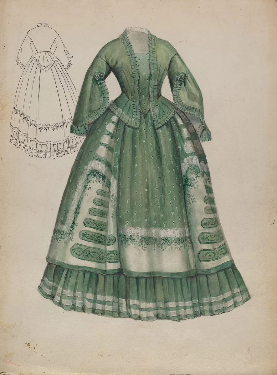 Dress by Jessie M Benge, index of american design, 1935-1942