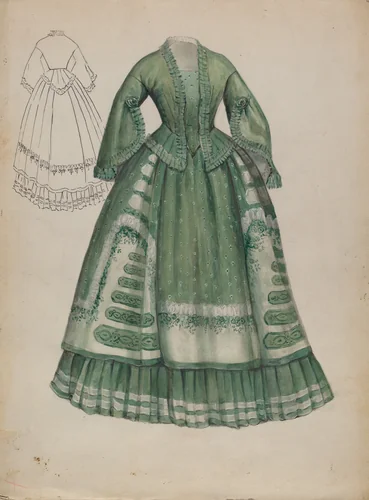 Dress by Jessie M Benge, index of american design, 1935-1942