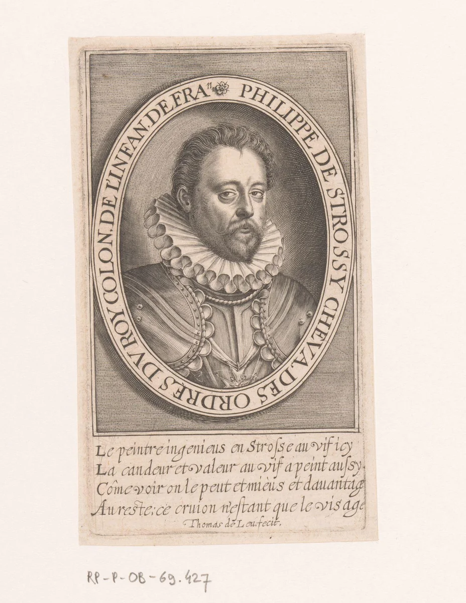 Portret van Filippo Strozzi by Unknown, print, 1576-1614