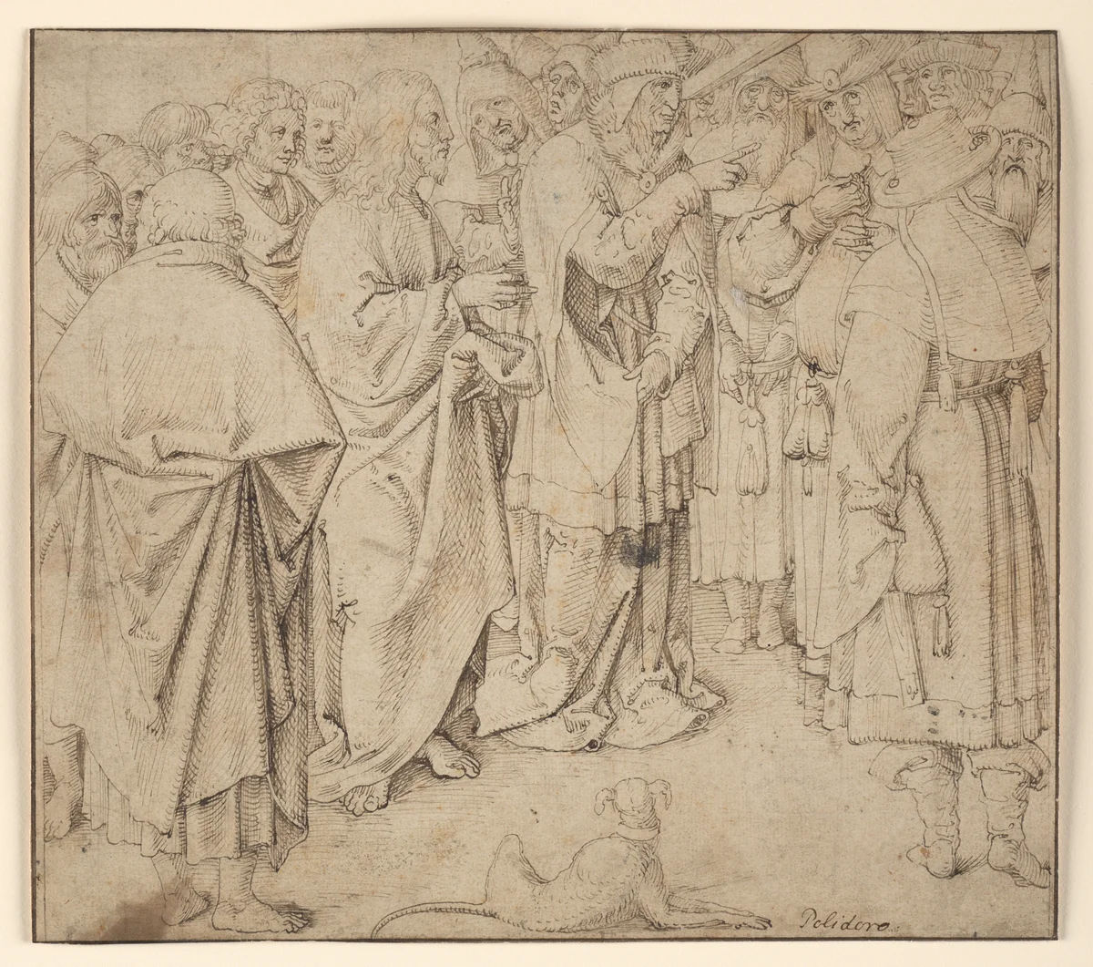 The Parable of the Beam and the Mote by Netherlandish, drawing, 1517-1533