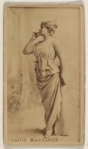 Sadie Martinot, from the Actresses series (N245) issued by Kinney Brothers to promote Sweet Caporal Cigarettes by Kinney Brothers Tobacco Company, photograph, 1890