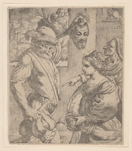 The Beheading of Saint John the Baptist by Giuseppe Caletti, print, 1620-1630