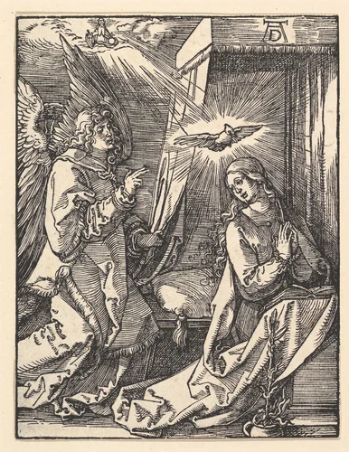 The Annunciation, from "The Small Passion" by Albrecht Dürer, print, 1510