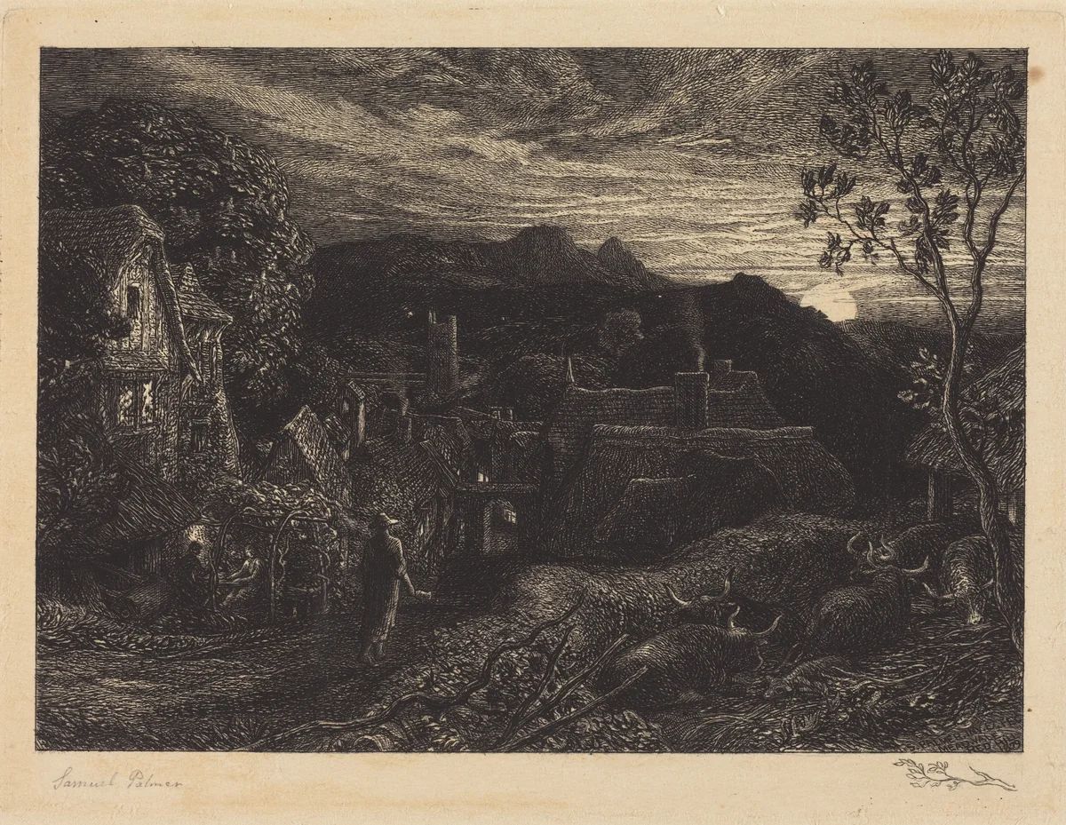The Bellman by Samuel Palmer, print, 1879