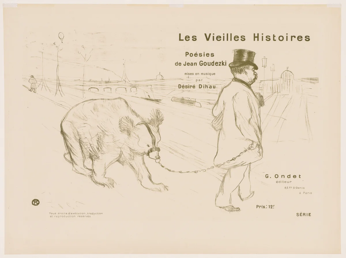 Les Vieilles histoires: Couverture - Frontispiece by Henri de Toulouse-Lautrec, print, 1893