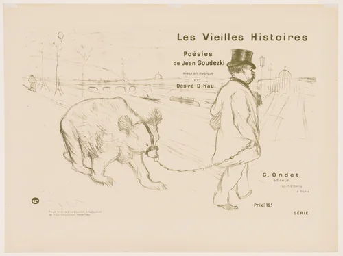 Les Vieilles histoires: Couverture - Frontispiece by Henri de Toulouse-Lautrec, print, 1893