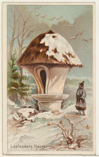 Laplanders House, from the Habitations of Man series (N113) issued by W. Duke, Sons & Co. to promote Honest Long Cut Smoking and Chewing Tobacco by The Giles Company, print, 1890