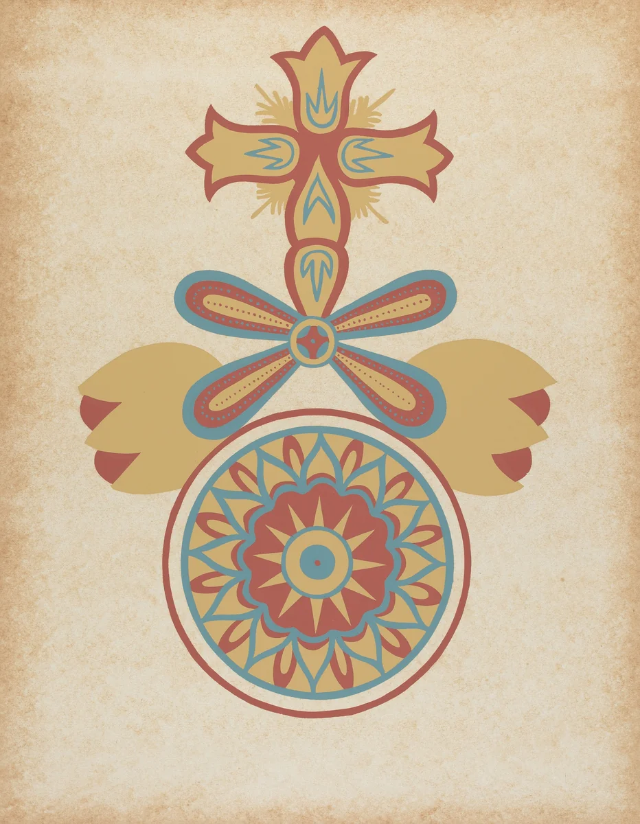 Santa Barbara Mission Doorway Design from the portfolio "Decorative Art of Spanish California" by American 20th Century, index of american design, 1935-1942