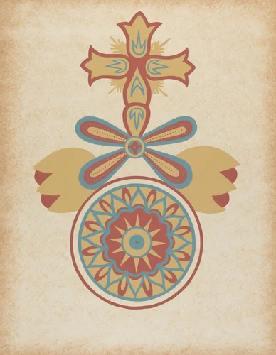 Santa Barbara Mission Doorway Design from the portfolio "Decorative Art of Spanish California" by American 20th Century, index of american design, 1935-1942