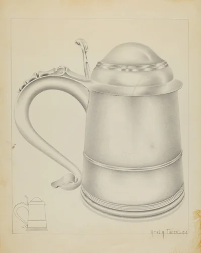 Silver Tankard by Amelia Tuccio, index of american design, 1937