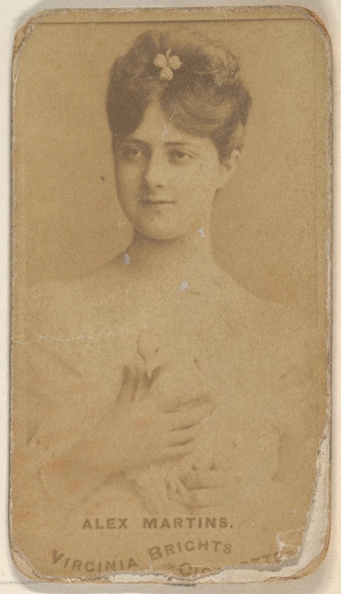 Alex Martins, from the Actors and Actresses series (N45, Type 1) for Virginia Brights Cigarettes by Allen & Ginter, photograph, 1885-1891