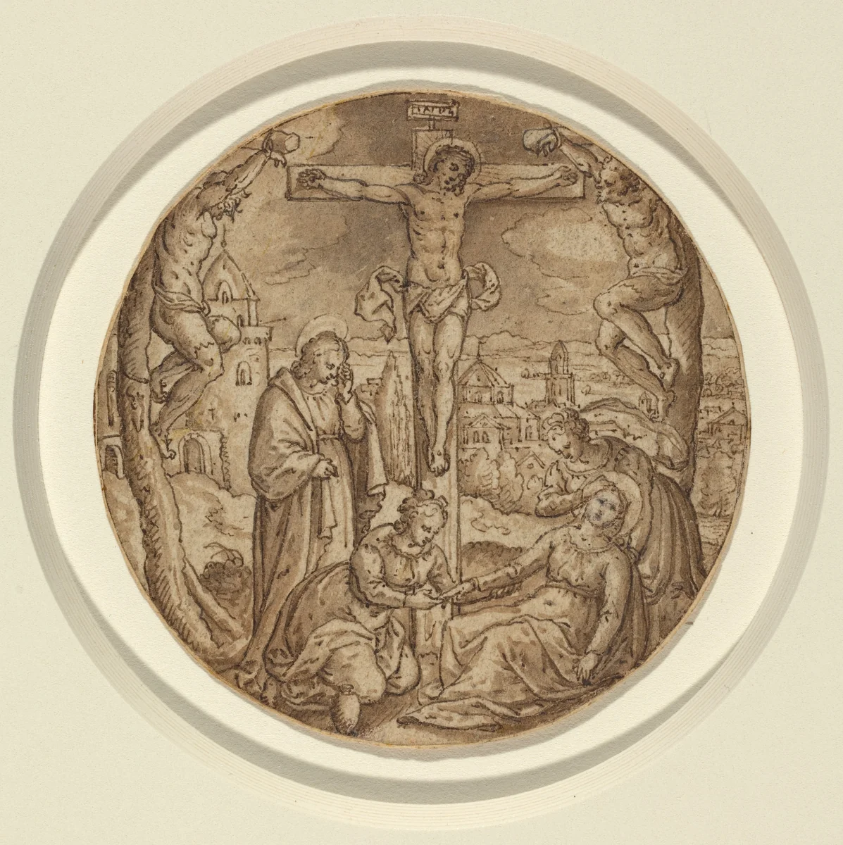 The Crucifixion by Hans Bol, drawing, 1570-1579