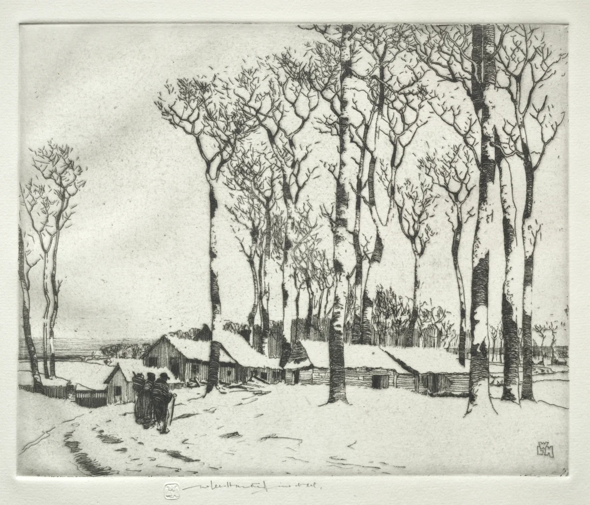 Sur la Neige (Harold Wood, near Romford) by William Lee Hankey, print