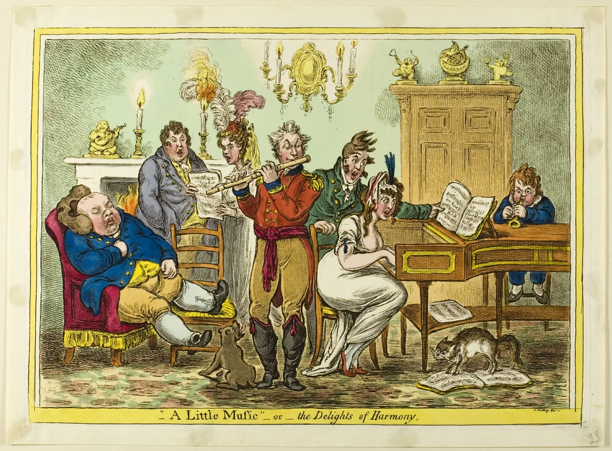 A Little Music by James Gillray, print, 1810