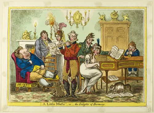 A Little Music by James Gillray, print, 1810