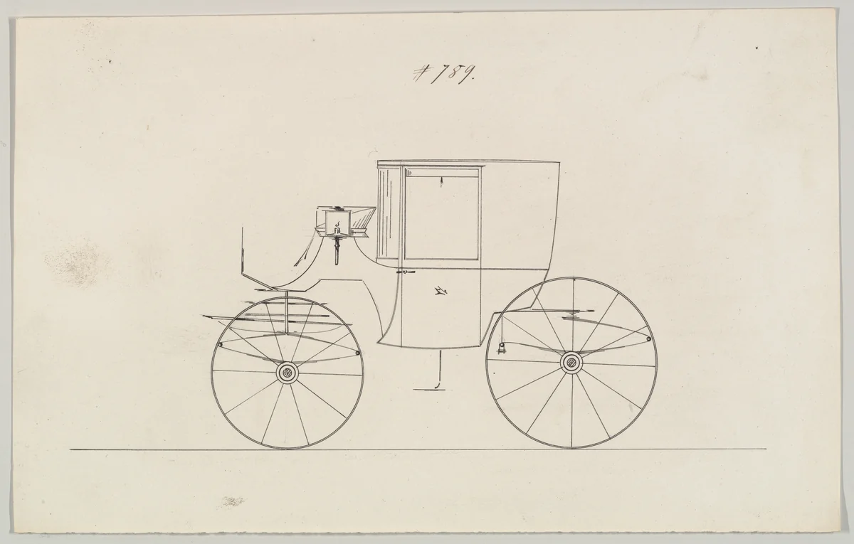 Coupé # 789 by Brewster & Co., drawing, 1850-1870