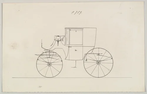 Coupé # 789 by Brewster & Co., drawing, 1850-1870