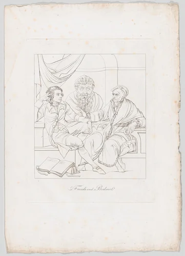 Fuessli und Bodmer (Fuseli and Bodmer in Conversation) by Johann Heinrich Lips, print, 1806