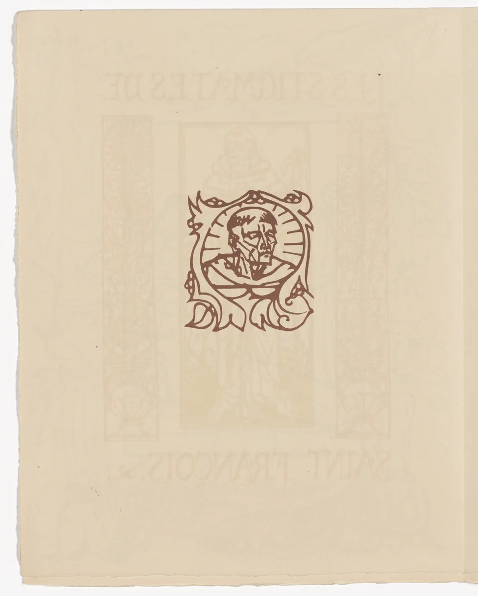 Vignette (page 300) from Les Petites Fleurs de St. François (The Little Flowers of St. Francis) by Émile Bernard, illustrated book, 1928