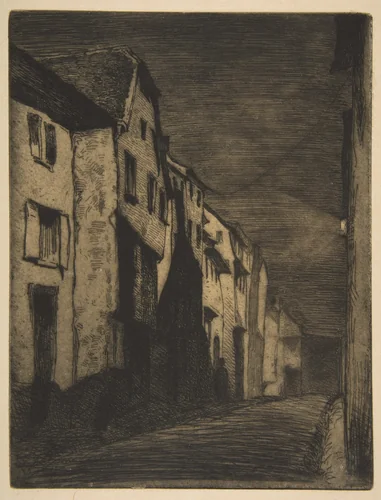 Street at Saverne by James McNeill Whistler, print, 1858