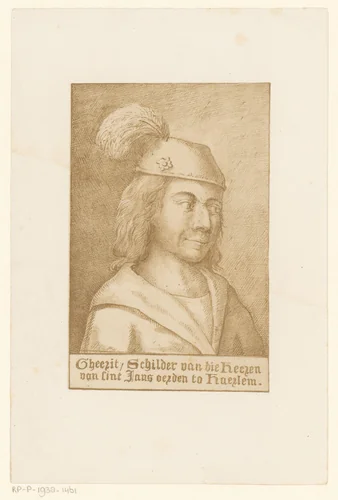 Portret van Geertgen tot Sint Jans by Frederik Hendrik Weissenbruch, print, 1838-1887