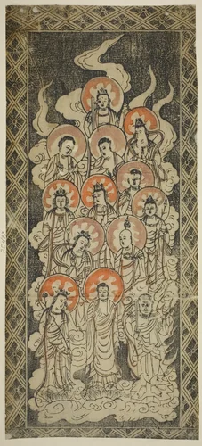 The Thirteen Buddhas by Japanese, print, 1500-1600