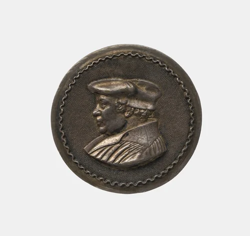 Unknown Humanist (in the past tentatively identified as Menno van Friesland 1492-1559) by Friedrich Hagenauer, metalwork, 1534-1544