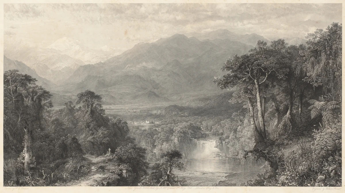 The Heart of the Andes by Frederic Edwin Church, print, 1862