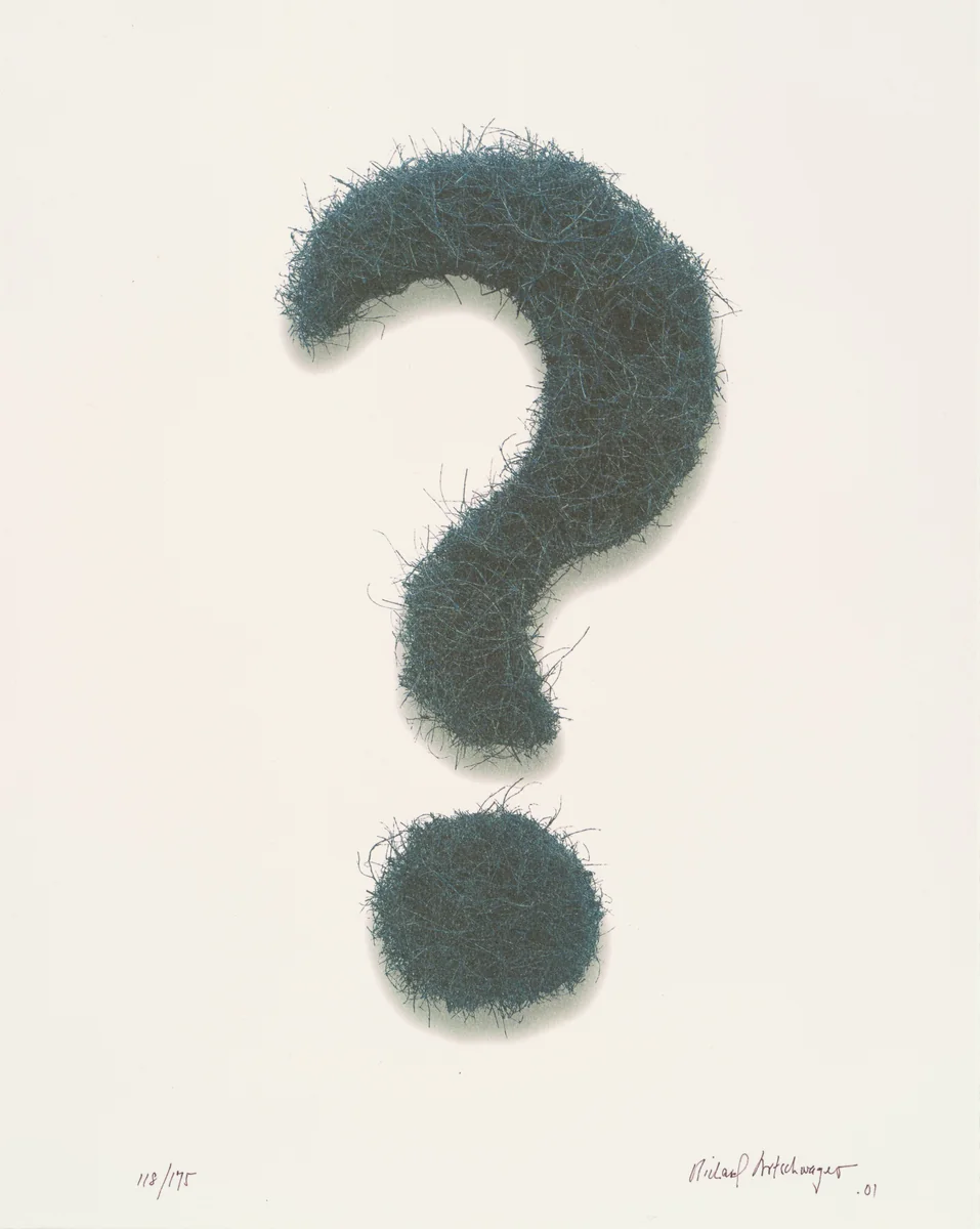 Question Mark by Richard Artschwager, print, 2001