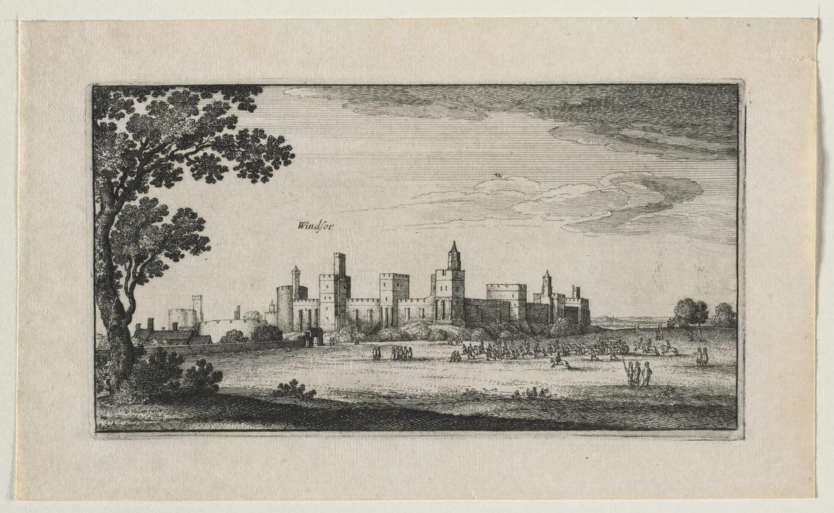 Windsor Castle from the Southeast by Wenceslaus Hollar, print, 1644