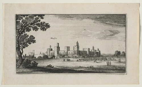 Windsor Castle from the Southeast by Wenceslaus Hollar, print, 1644