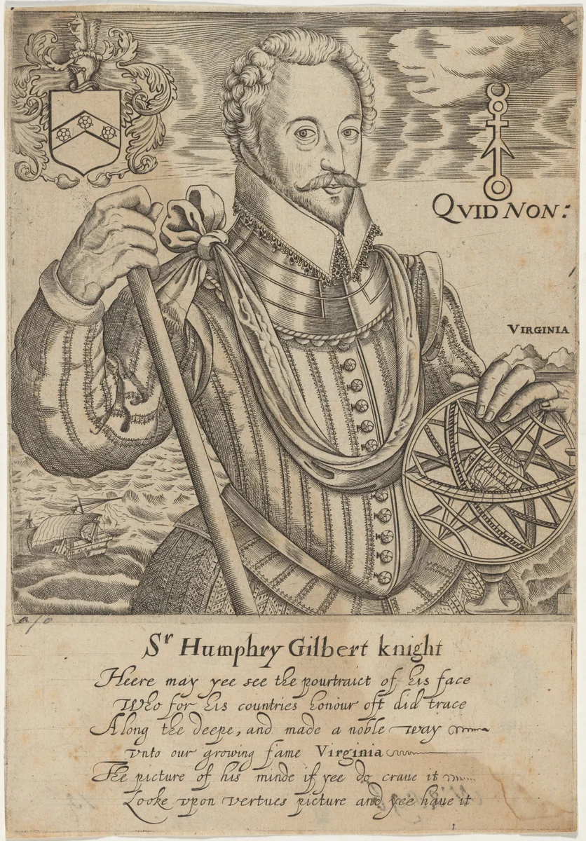 Sir Humphrey Gilbert by Robert Boissard, print, 1570-1650