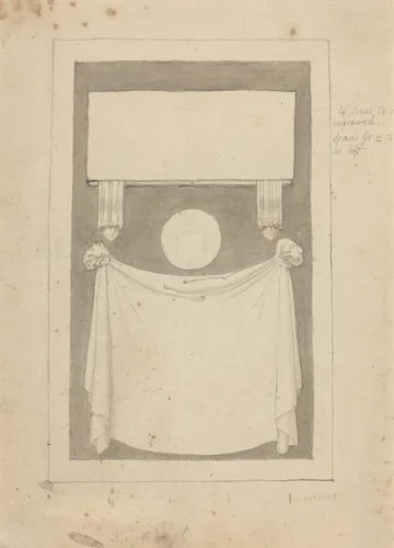 Three Inscription Fields by John Flaxman, drawing, 1755-1826