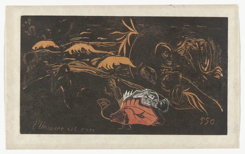 L'Univers est crée (The Creation of the Universe) from Noa Noa (Fragrant Scent) by Paul Gauguin, print, 1893