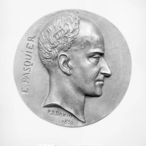 Etienne Denis Duc de Pasquier (1767–1862), French statesman and President of the House of Peers, 1844 by Pierre-Jean David d'Angers, metalwork, 1832