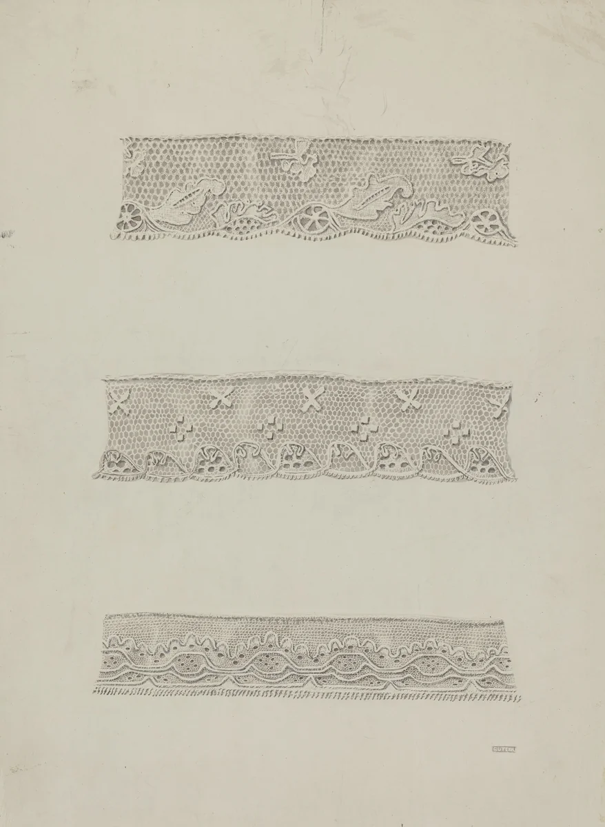 Lace Edging by Raymond Guterl, index of american design, 1939