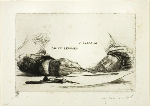 Hands Etching-O Laborum by Francis Seymour-Haden, print, 1865