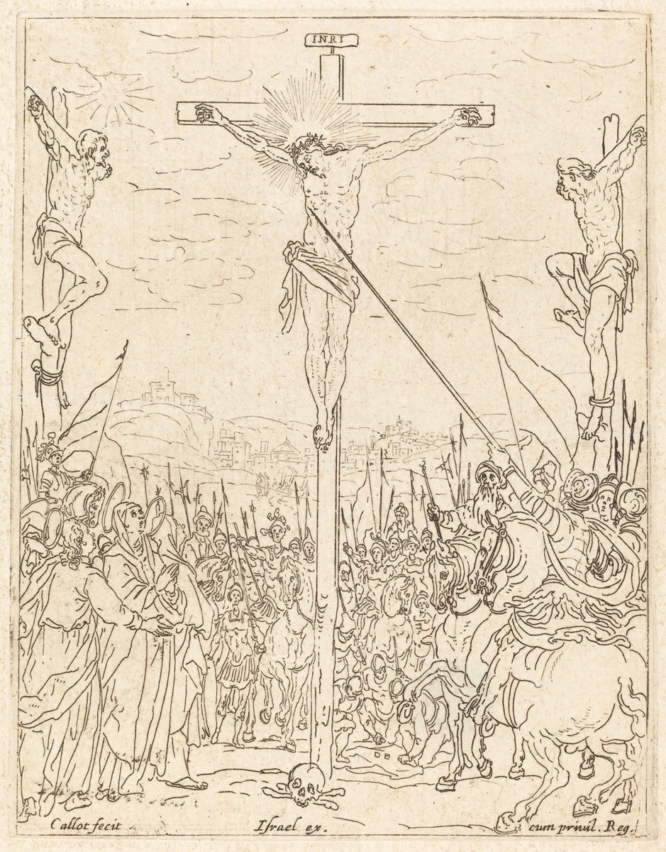 Christ on the Cross by Jacques Callot, print, 1592-1635