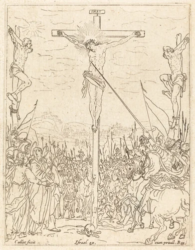 Christ on the Cross by Jacques Callot, print, 1592-1635