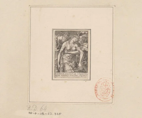 Dood van Lucretia by Unknown, print, 1569